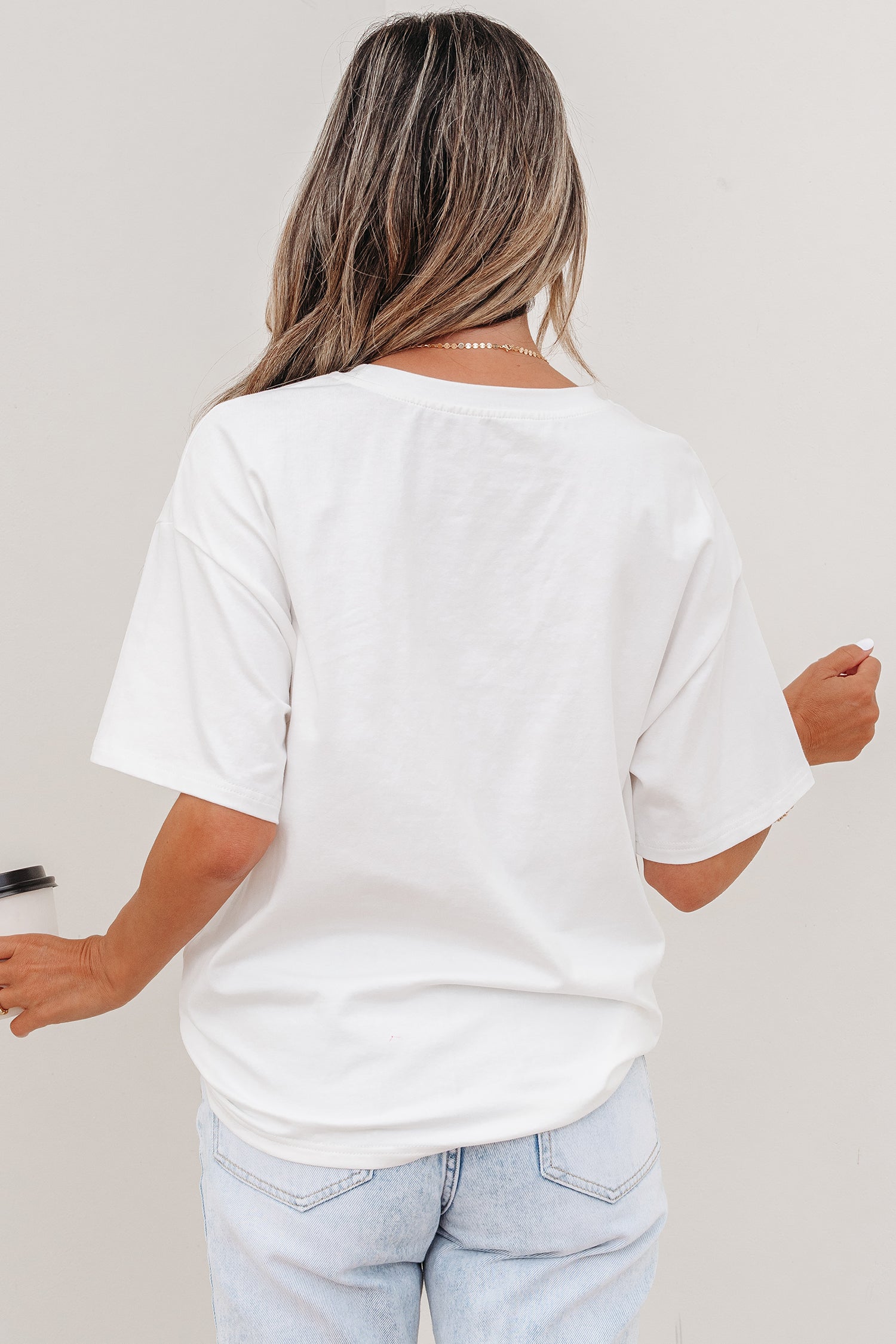 Colorblock Chest Pocket Patched Everyday Short-Sleeved Top in White