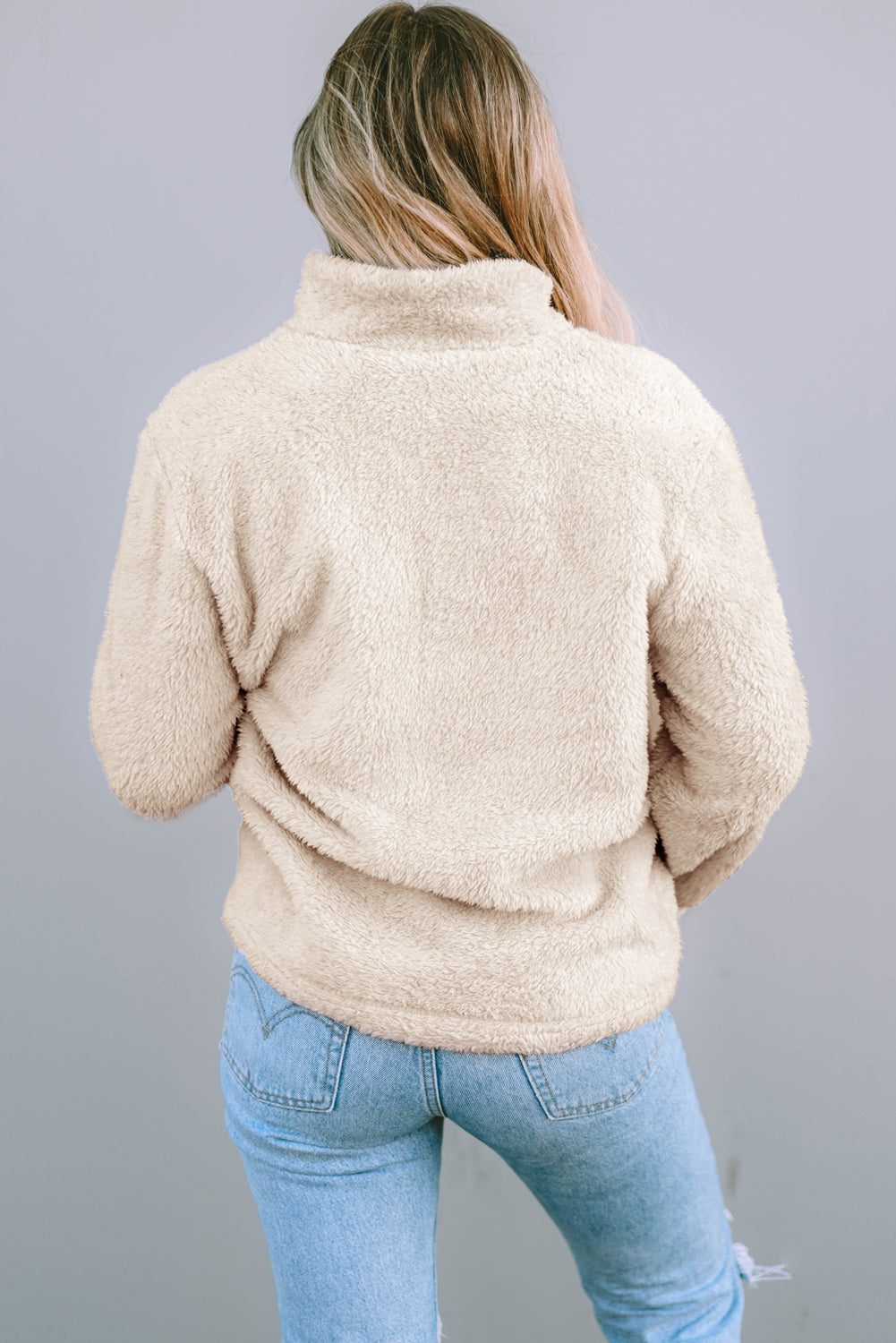 Women's Patched Zipped Fleece Jacket