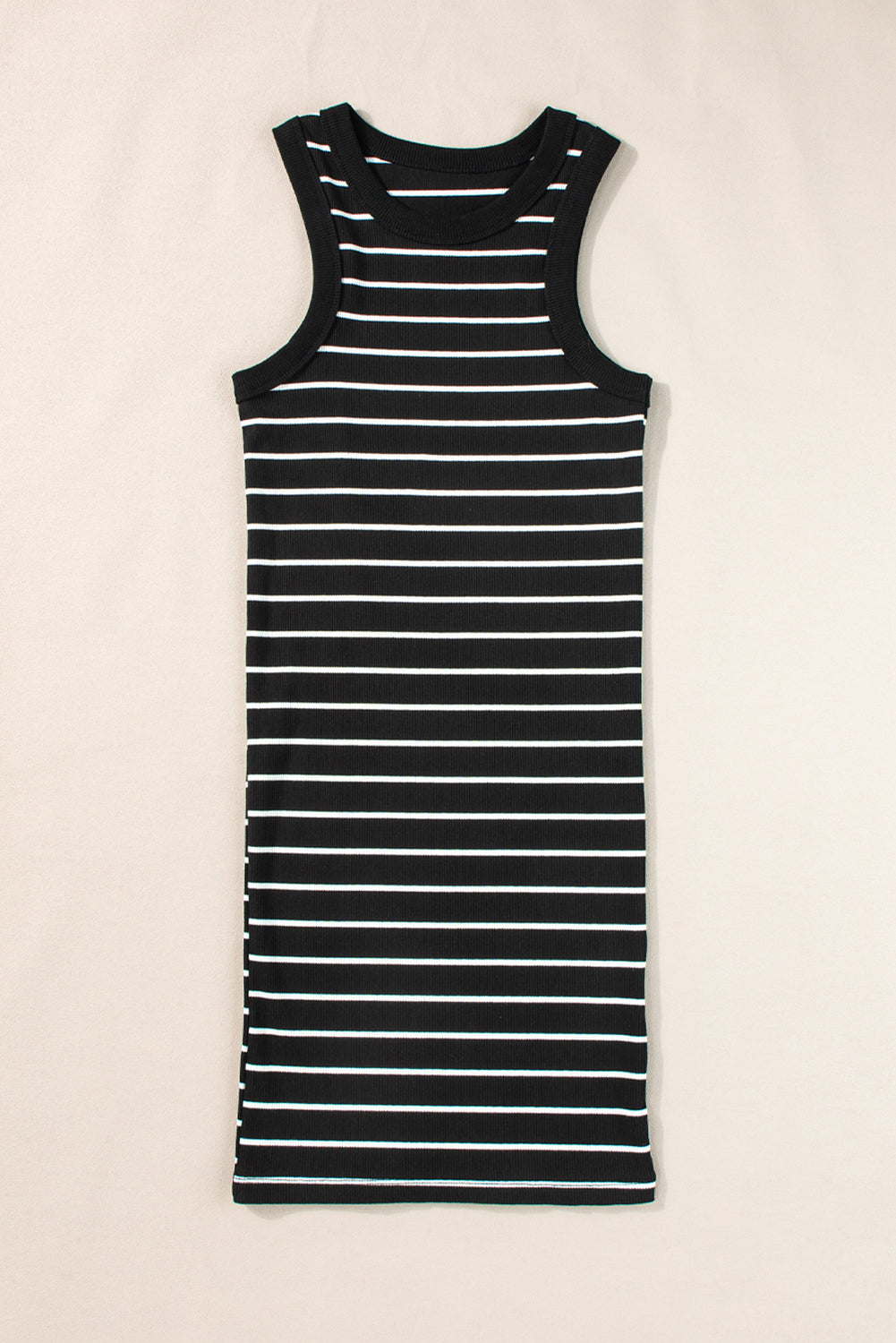 Women's Rib-Knitted Knitted Tank Mini Dress