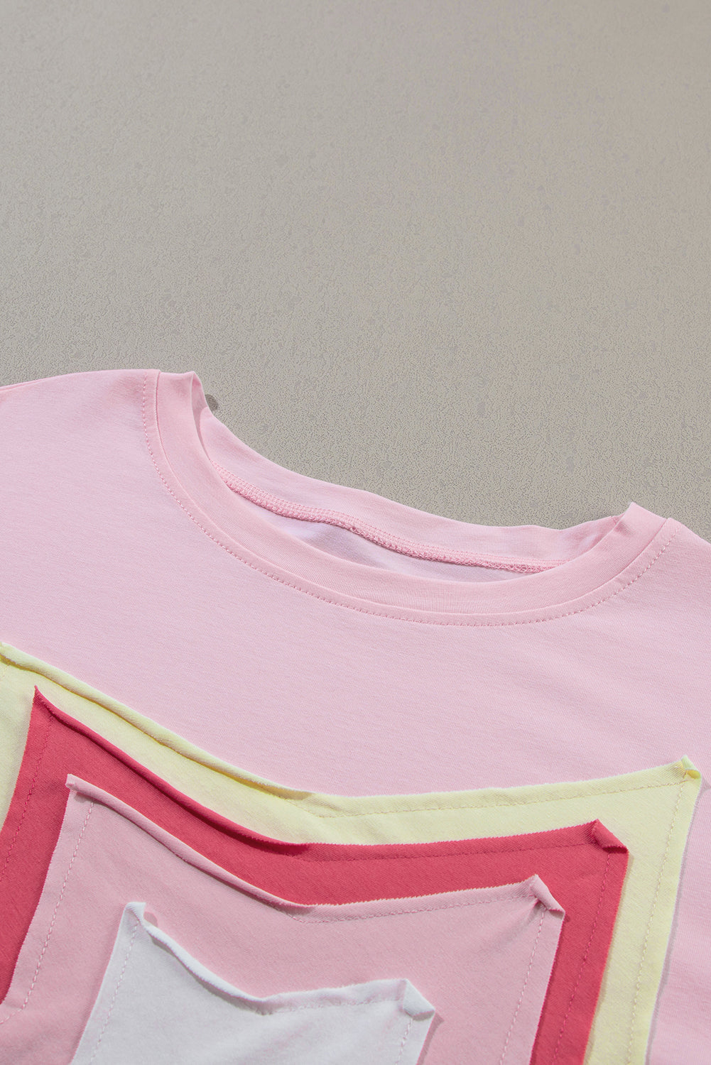 Women's Color-Block Half Sleeve Oversized Tee