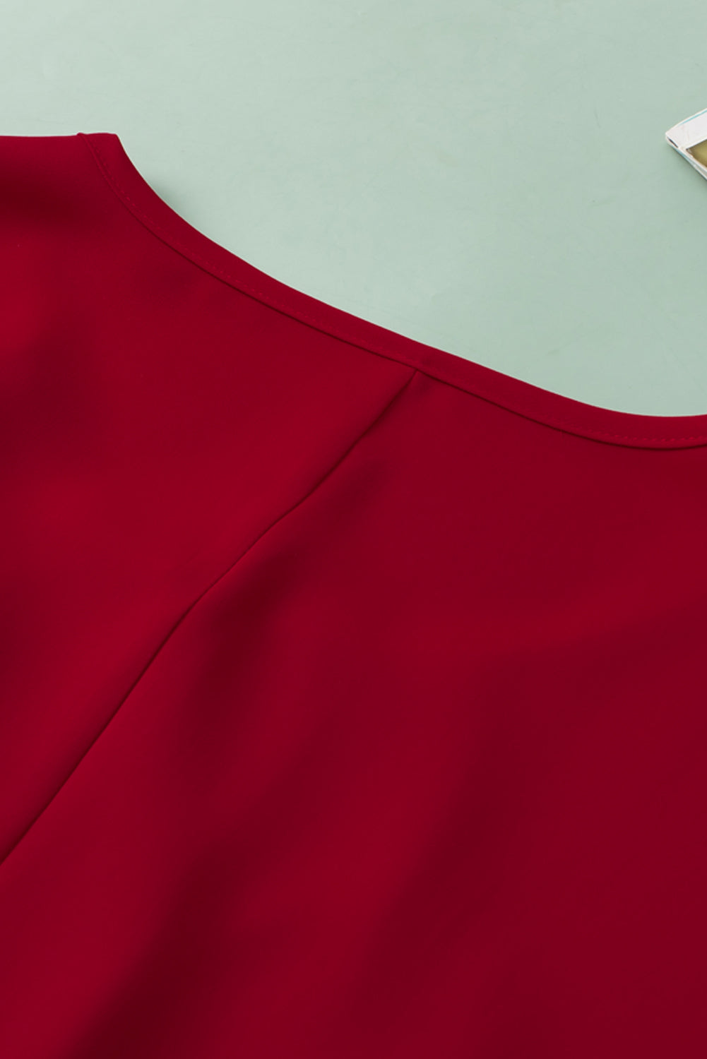 Women's T Shirt Featuring Pleat-Detail Crew Neck Plus Size