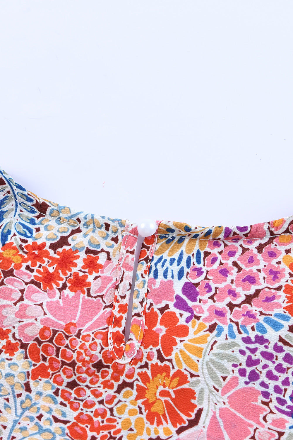 Blouse for Women Pattern Bubble Sleeve Mix Floral-Print