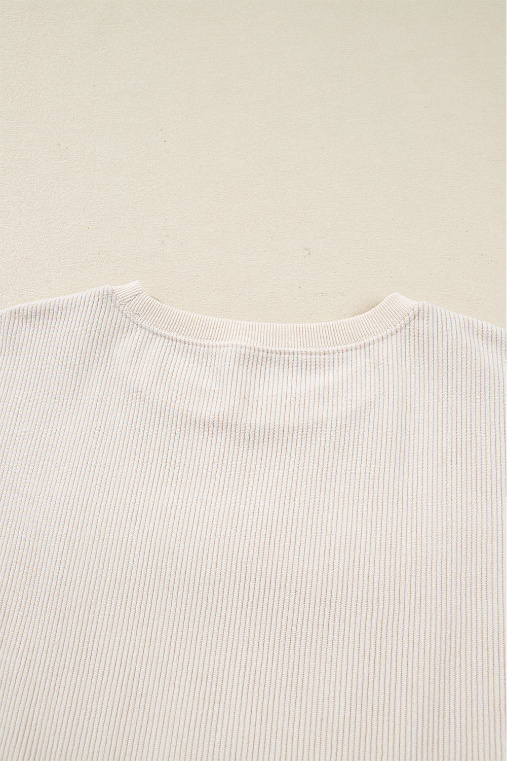 little thing merry thing Corded Letter Graphic Rib-Knit Loose Sweatshirt