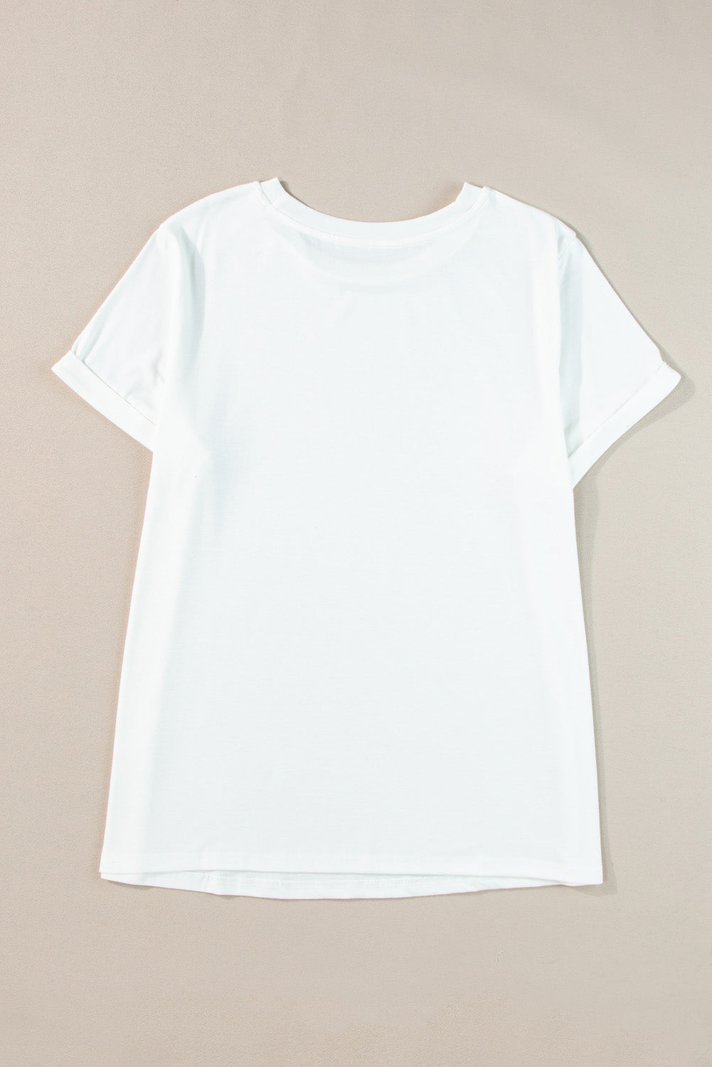 T-shirt for Women Plus Size Rolled Sleeve
