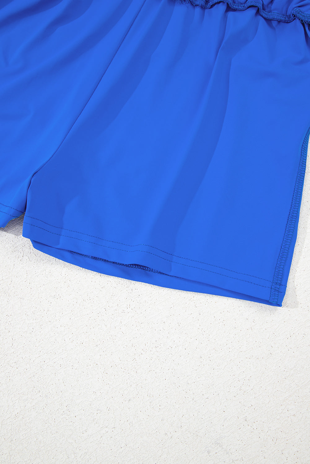 Drawcord Elastic Waistband Lined Tennis Skorts in Sky Blue