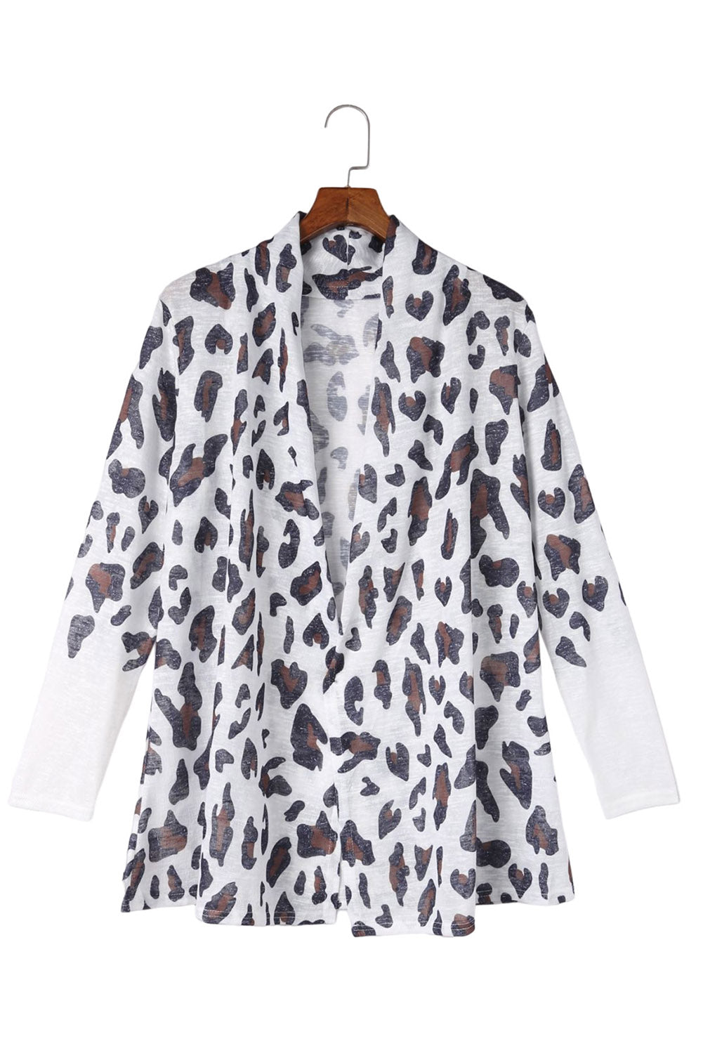 Cardigan for Women Print Open Vintage Leopard-Print