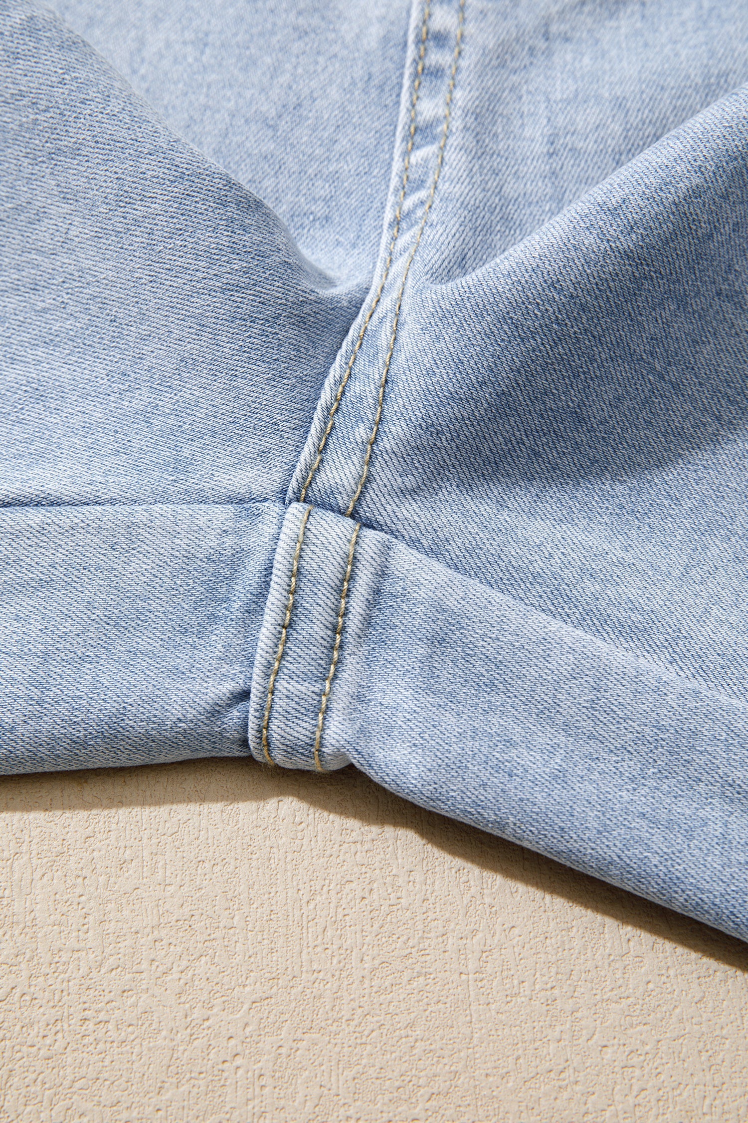 Lace Trim Everyday Full-Length Timeless Fit Jeans in Beau Blue