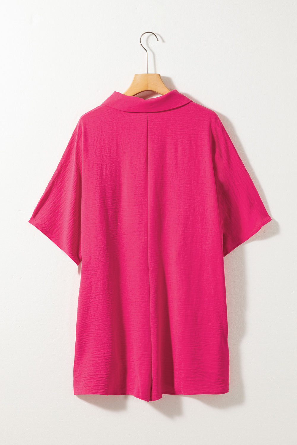 Women's Collared Loose Half Button Romper