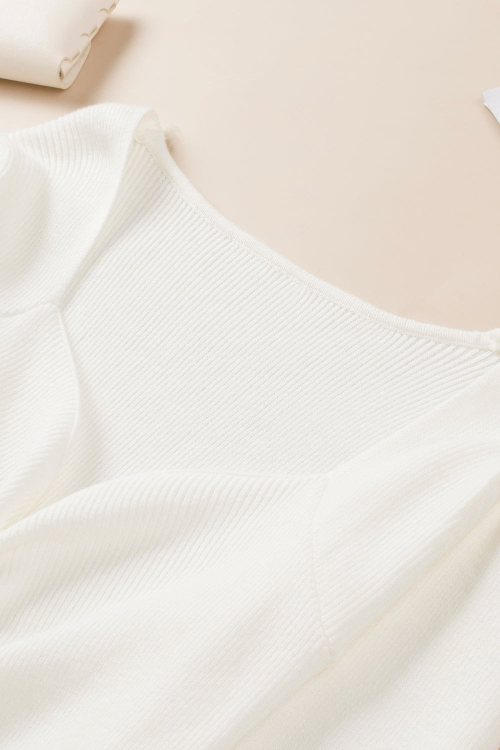Knit Sweater for Women Ruched Sweetheart