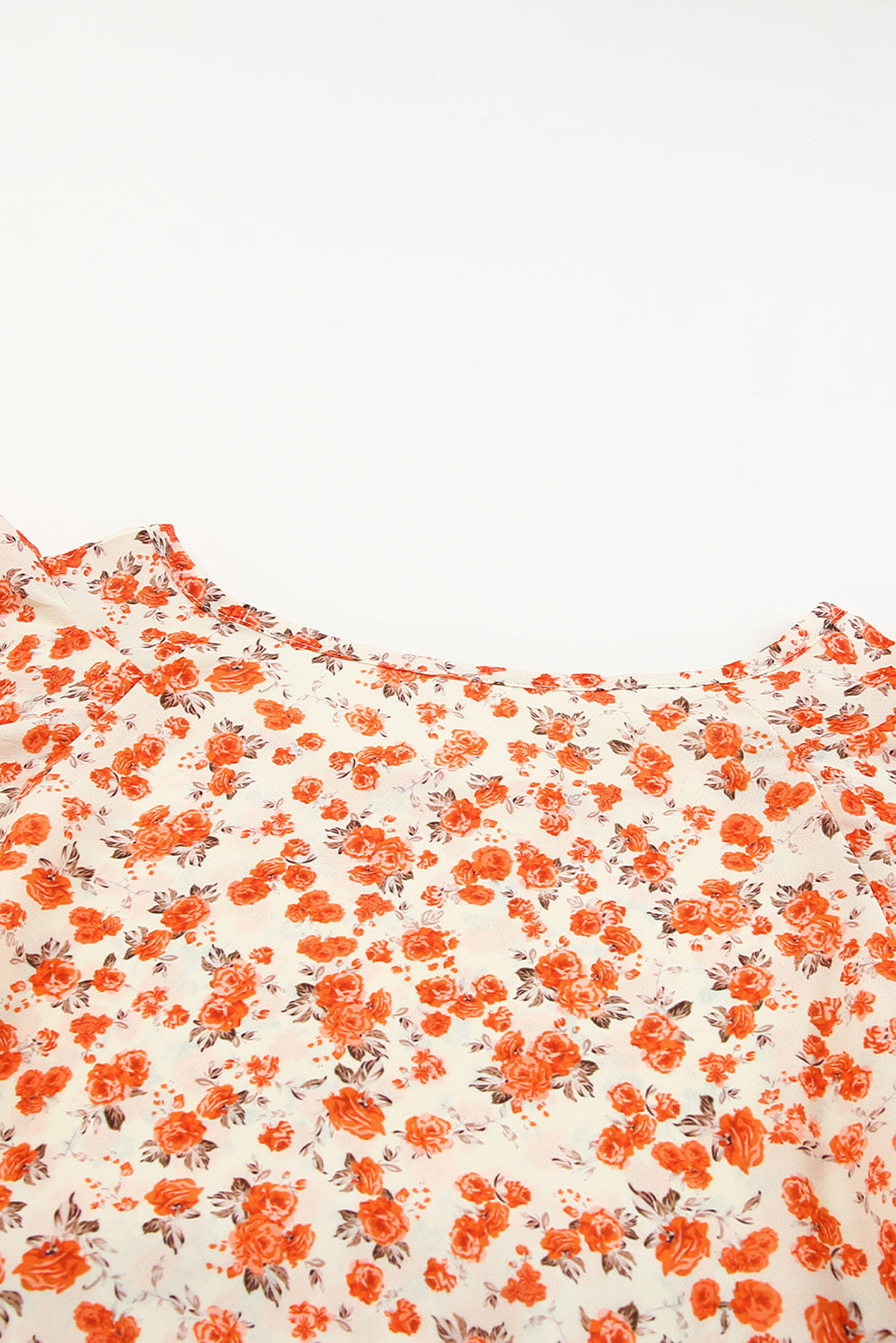 Blouse for Women Layered Flutter Sleeve Floral-Print