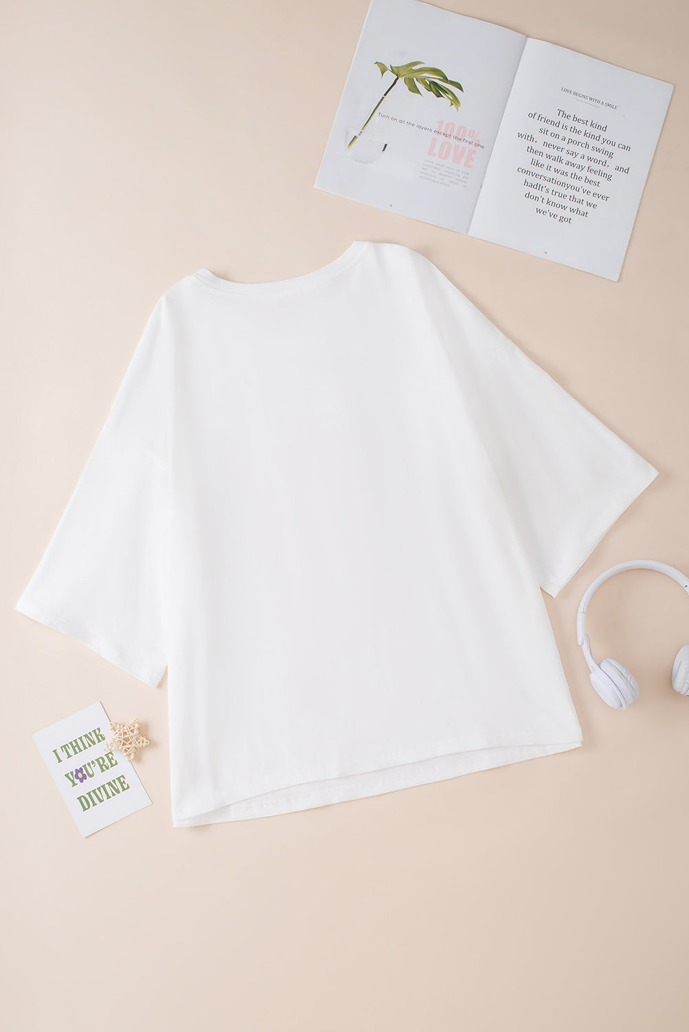 Tee for Women Patched Half Sleeve Oversized