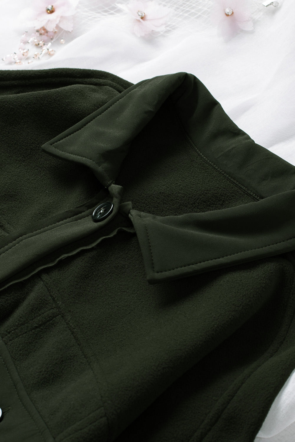 Shirt Jacket for Women Collar Button-Front