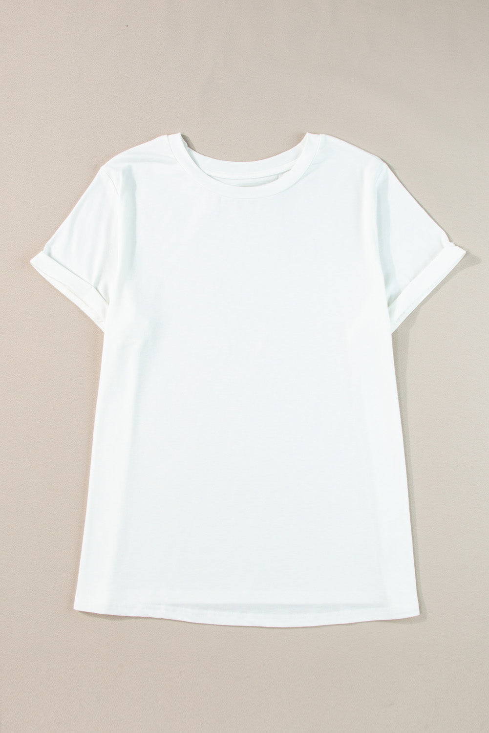 T-shirt for Women Plus Size Rolled Sleeve