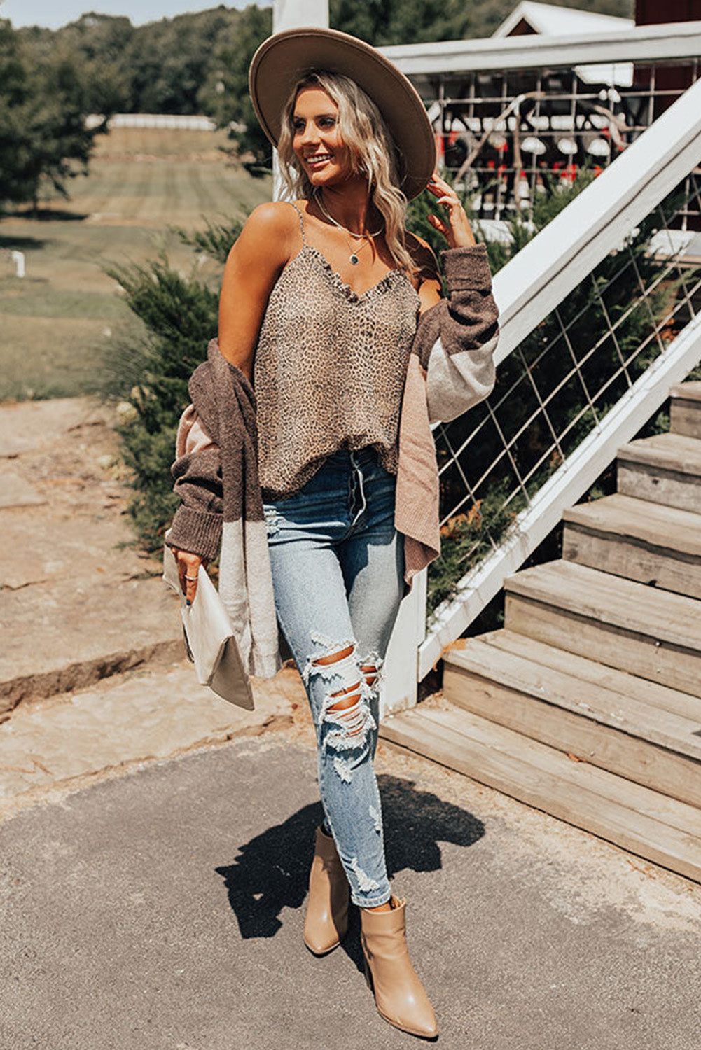 Women's Tank Featuring Cheetah Print Shift