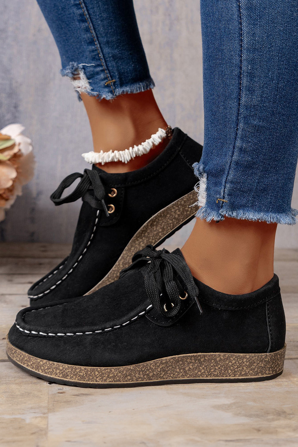 Thick Sole Lace-up Everyday Shoes Style