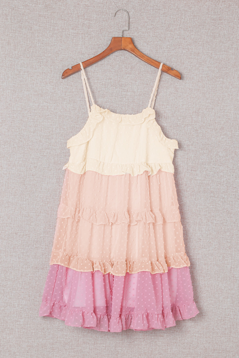 Women's Mini Dress with Layered Ombre Swiss
