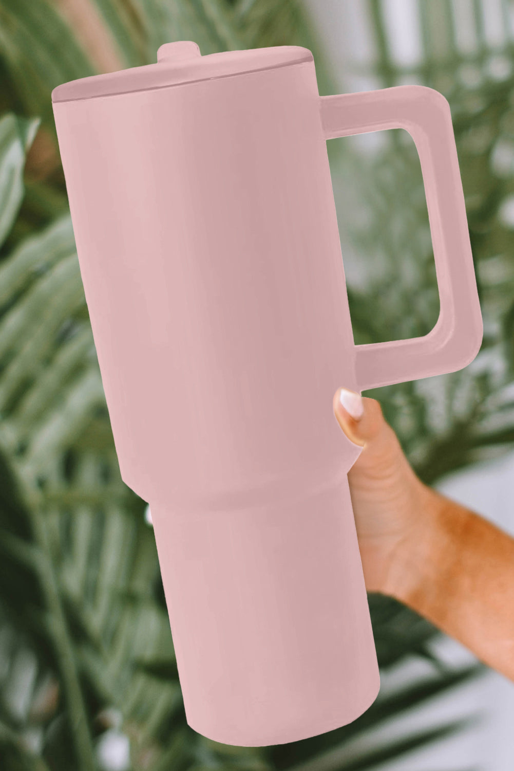 Frosted Large Stainless Handle Vacuum Cup with Straw 40oz
