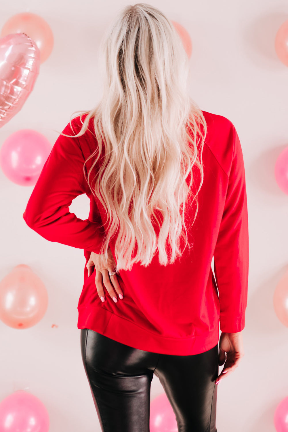 Sweatshirt for Women Hearts Crew Neck Women