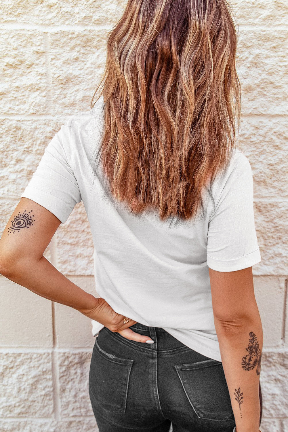 Women's T-shirt Featuring Shiny Tiger Patch Graphic-Print Summer