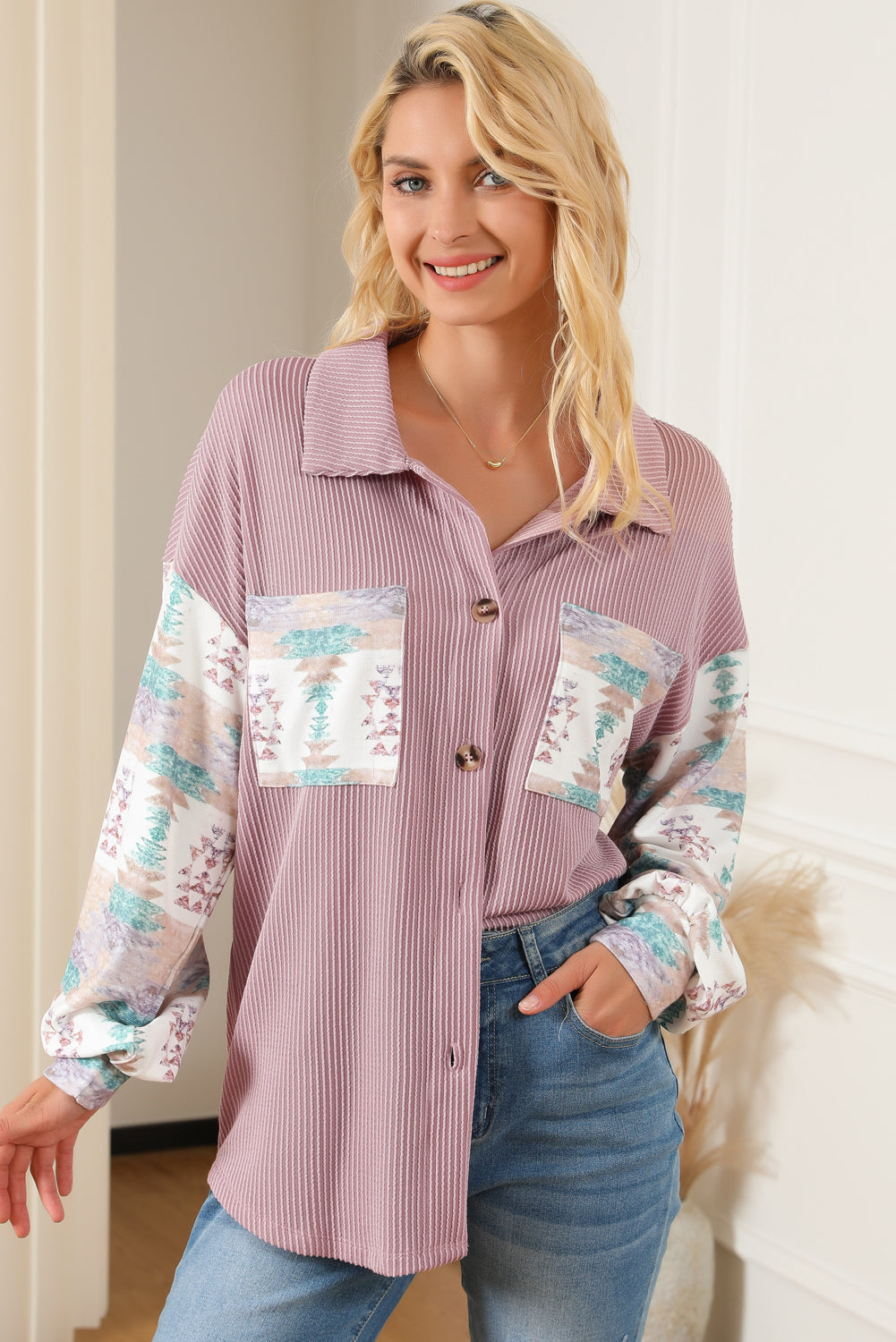 Women's Toltec Cord Contrast Shacket