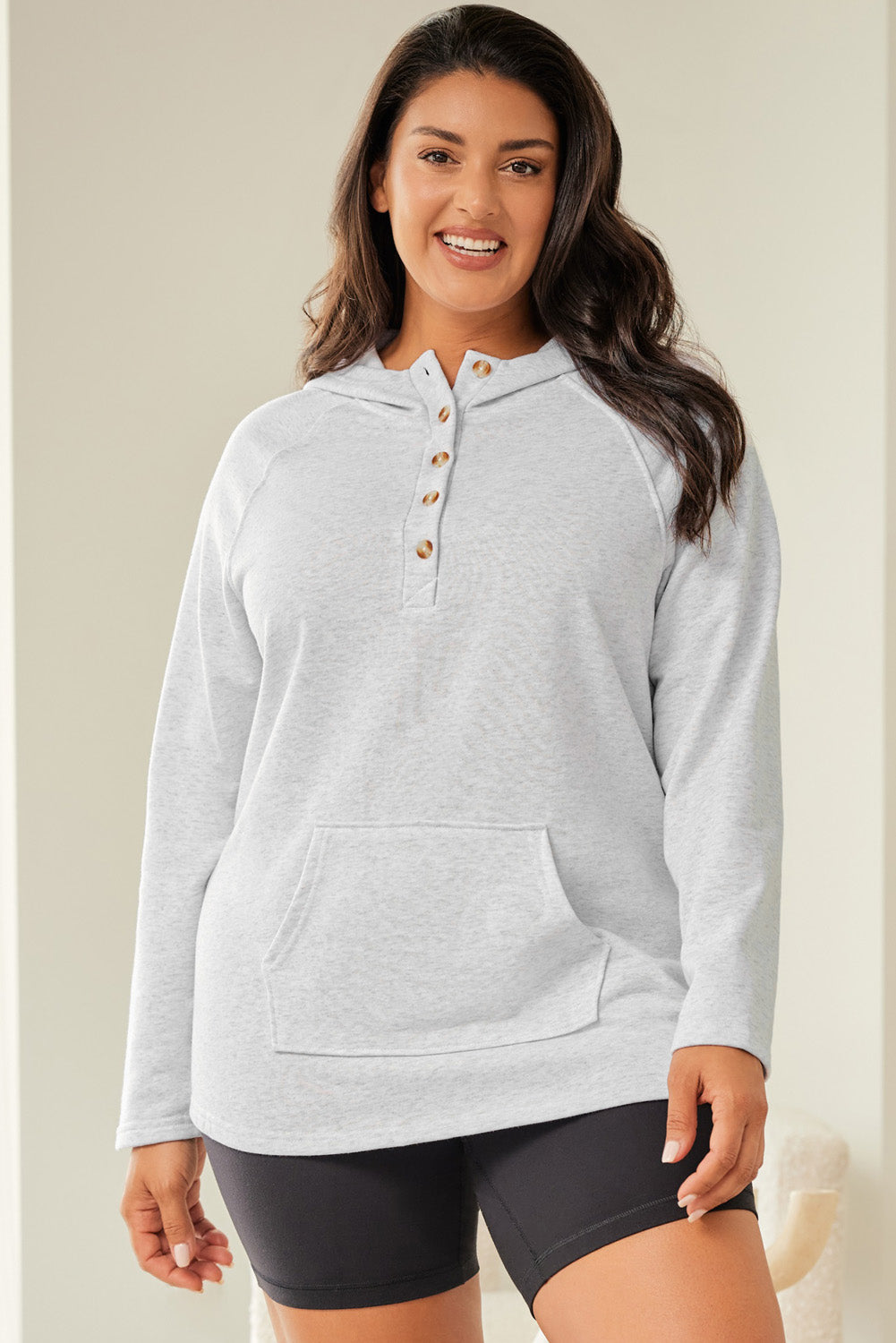 Women's Hoodie with Plus Size Kangaroo Pocket