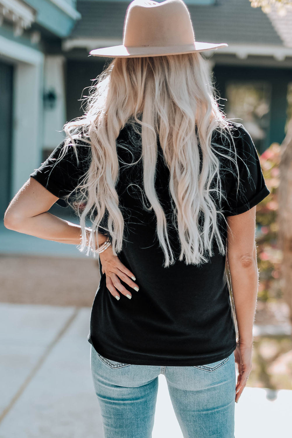 T Shirt for Women Crew Neck HOLLY JOLLY Vibes Christmas