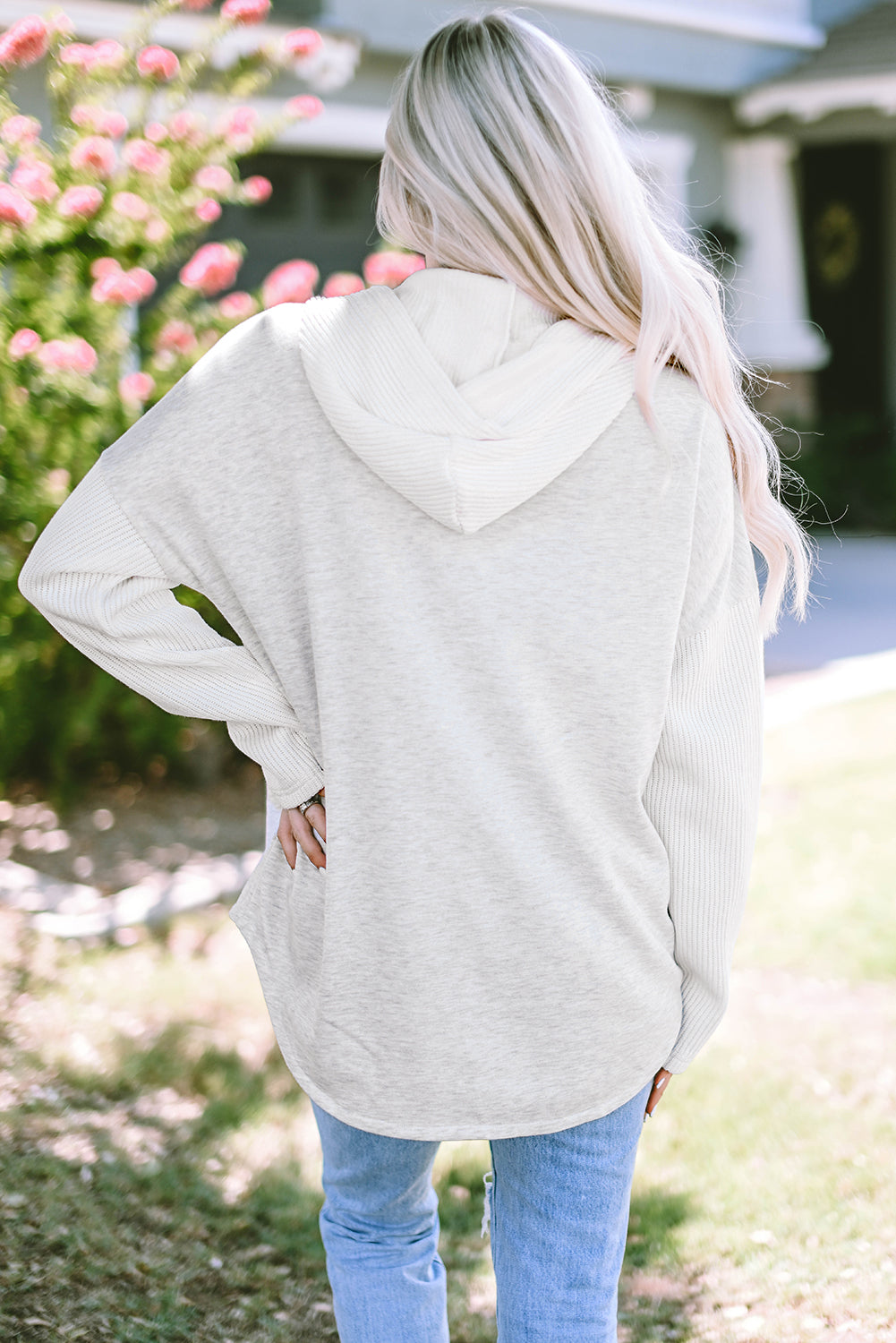 Women's Jacket Featuring Hooded Button Up