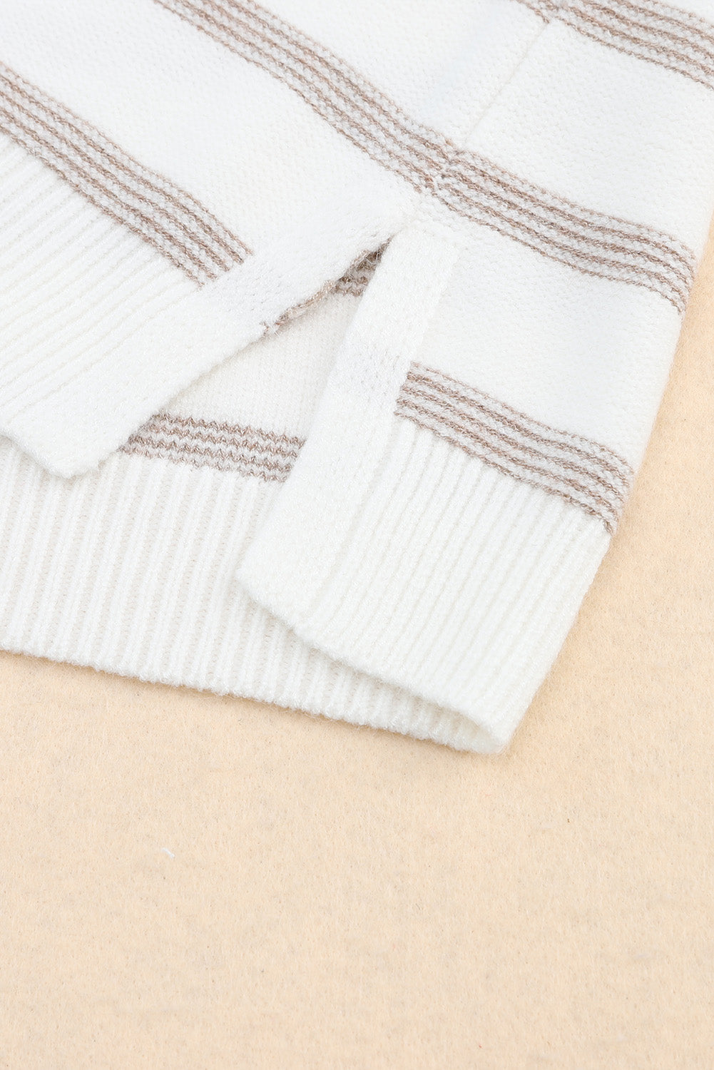 Women's Sweater Featuring Cowl Neck Striped