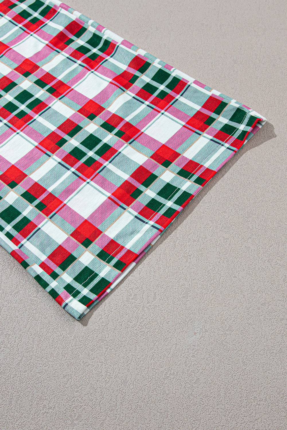 Merry Print Christmas Plaid 2-Piece Lounge Set