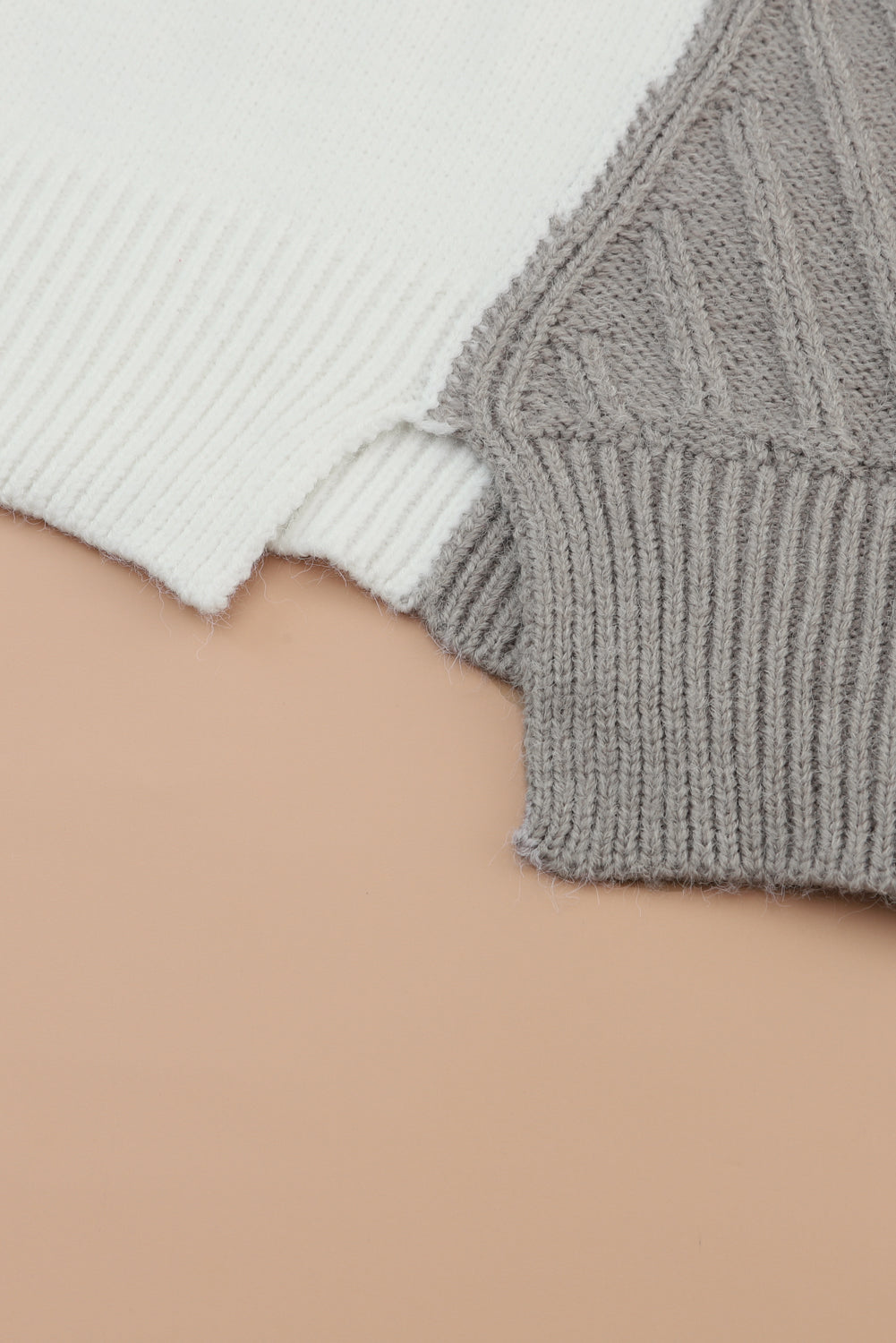 Women's Sweater with Textured Dropped-Shoulder