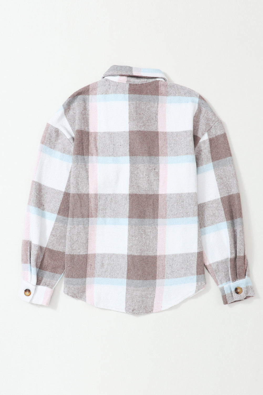 Women's Shacket Featuring Button Plaid Amber