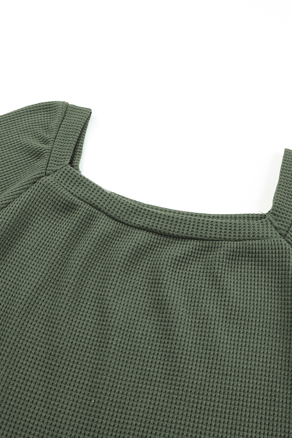 Women's Knit Top with Balloon Sleeve Waffle