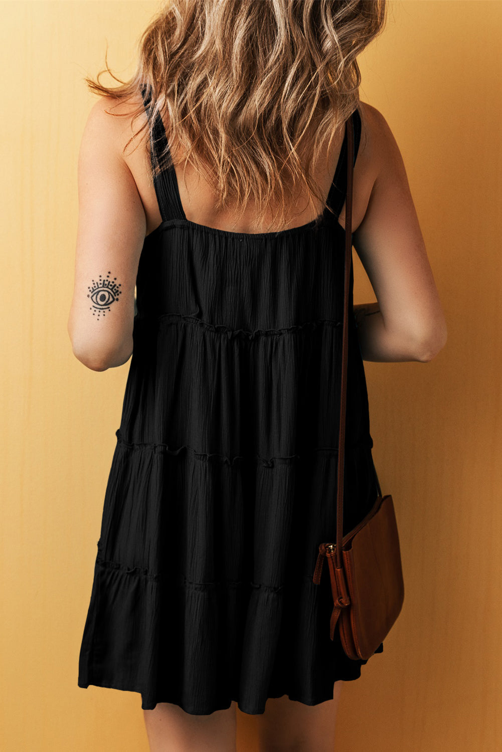 Women's Frill-Trimmed Layered Sleeveless Dress