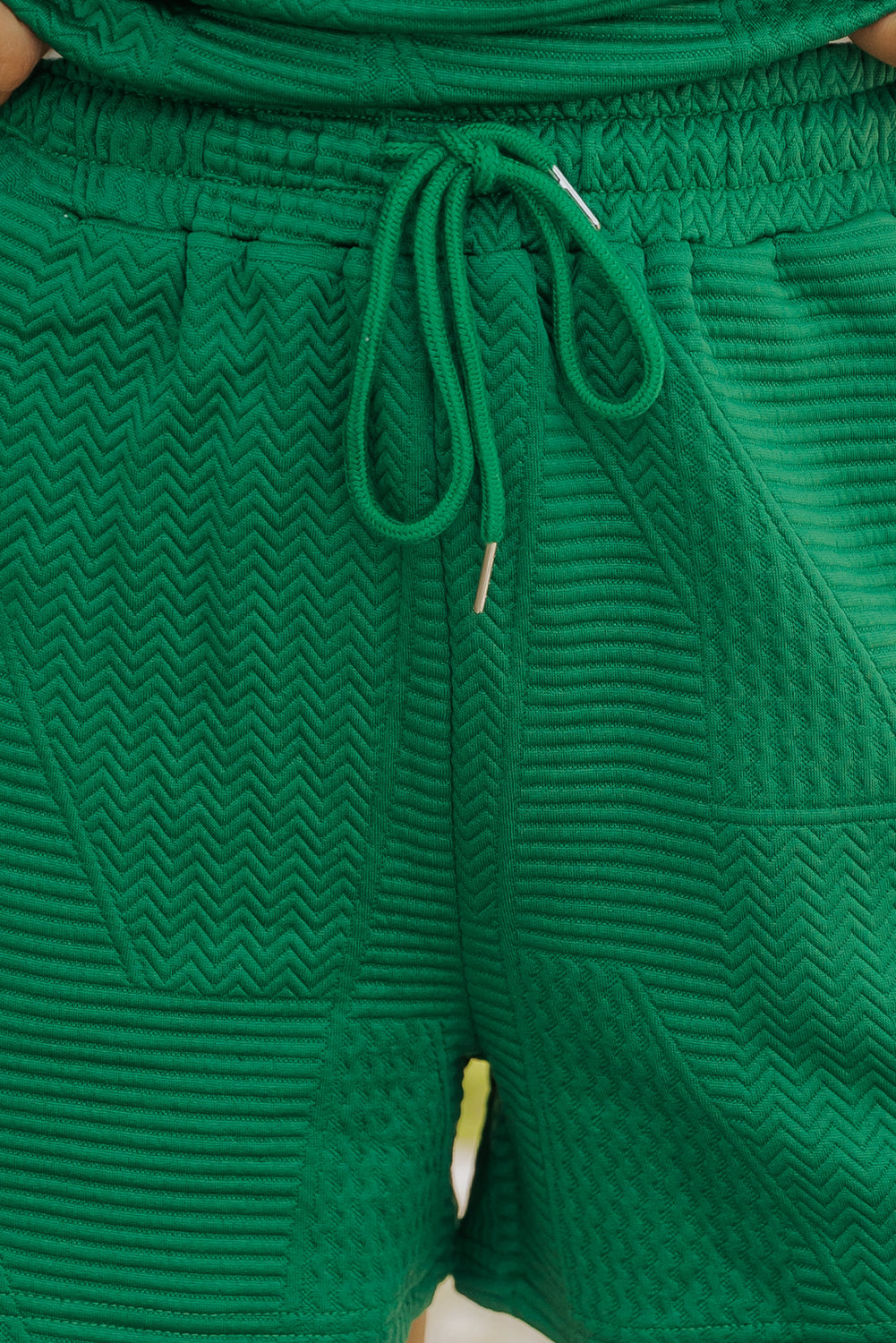 Shorts for Women Ruffle-Trimmed Split Top and Drawcord