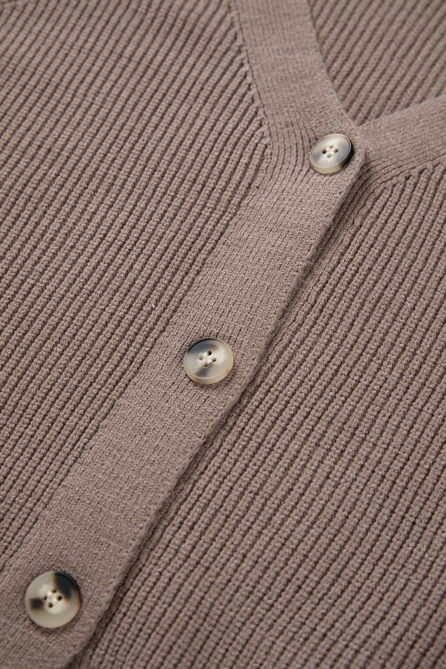 Mixed Button Texture Knit V-Neck Cardigan Knit Top