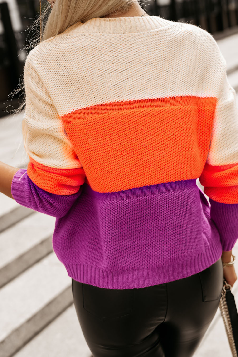 Women's Dropped-Shoulder Knit Sweater