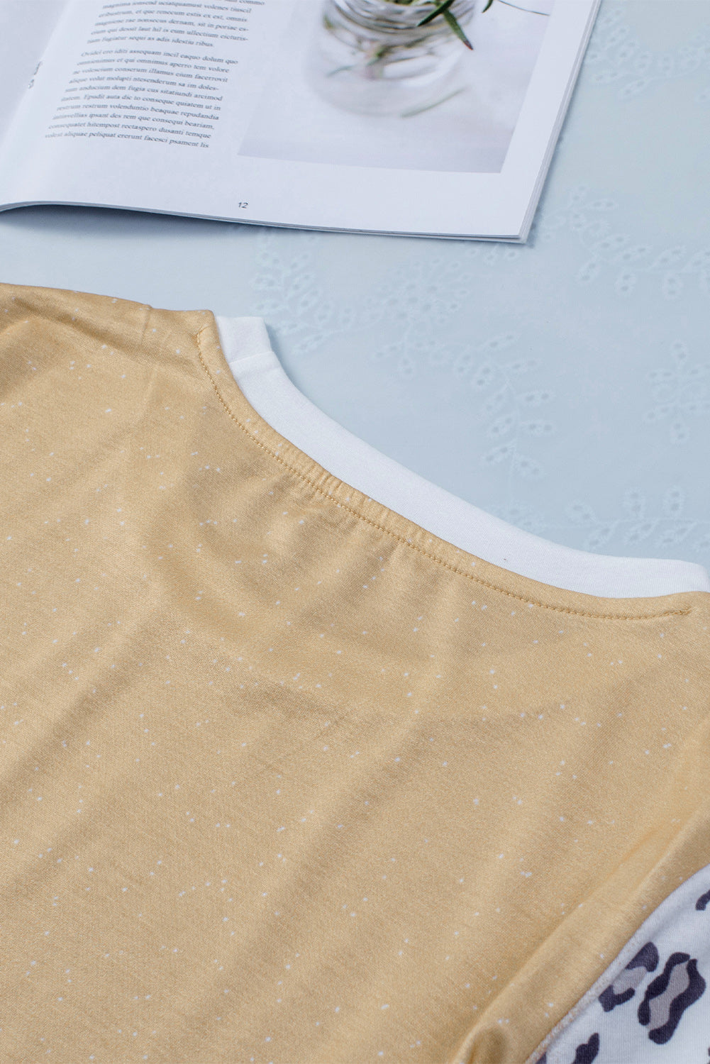 T Shirt for Women Bleached Crew Neck
