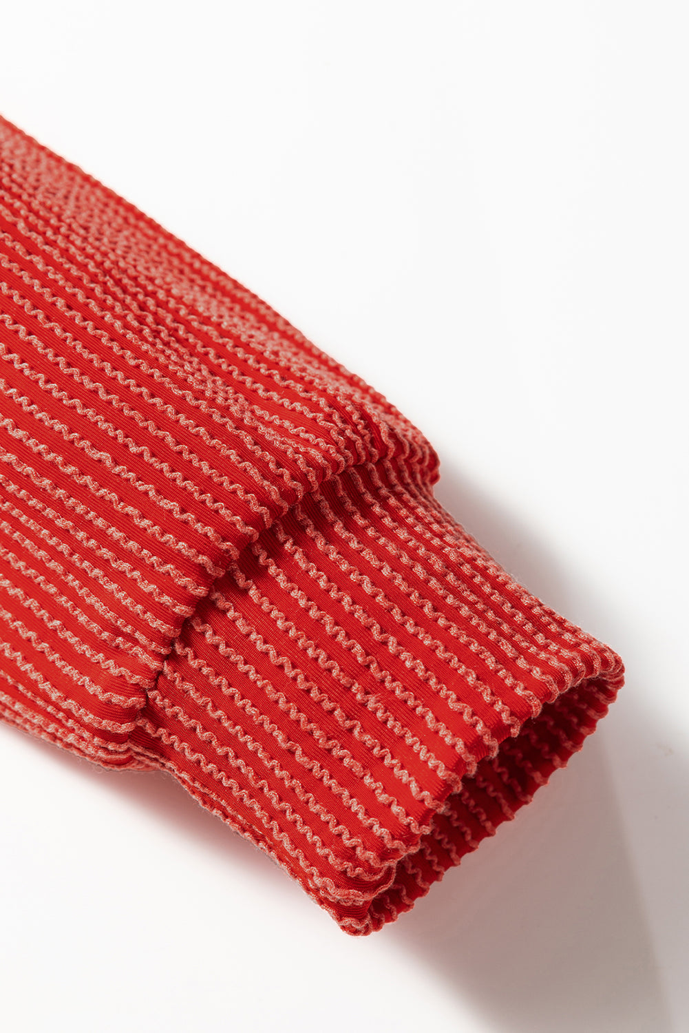Half Twist Rib-Knit Button Collared Drawcord Pullover Top