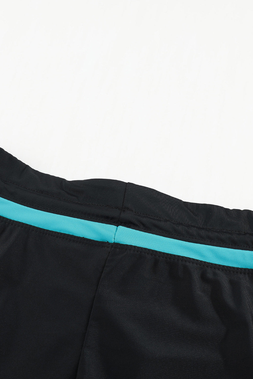 Blue Trim Black Women Swim Boardshort