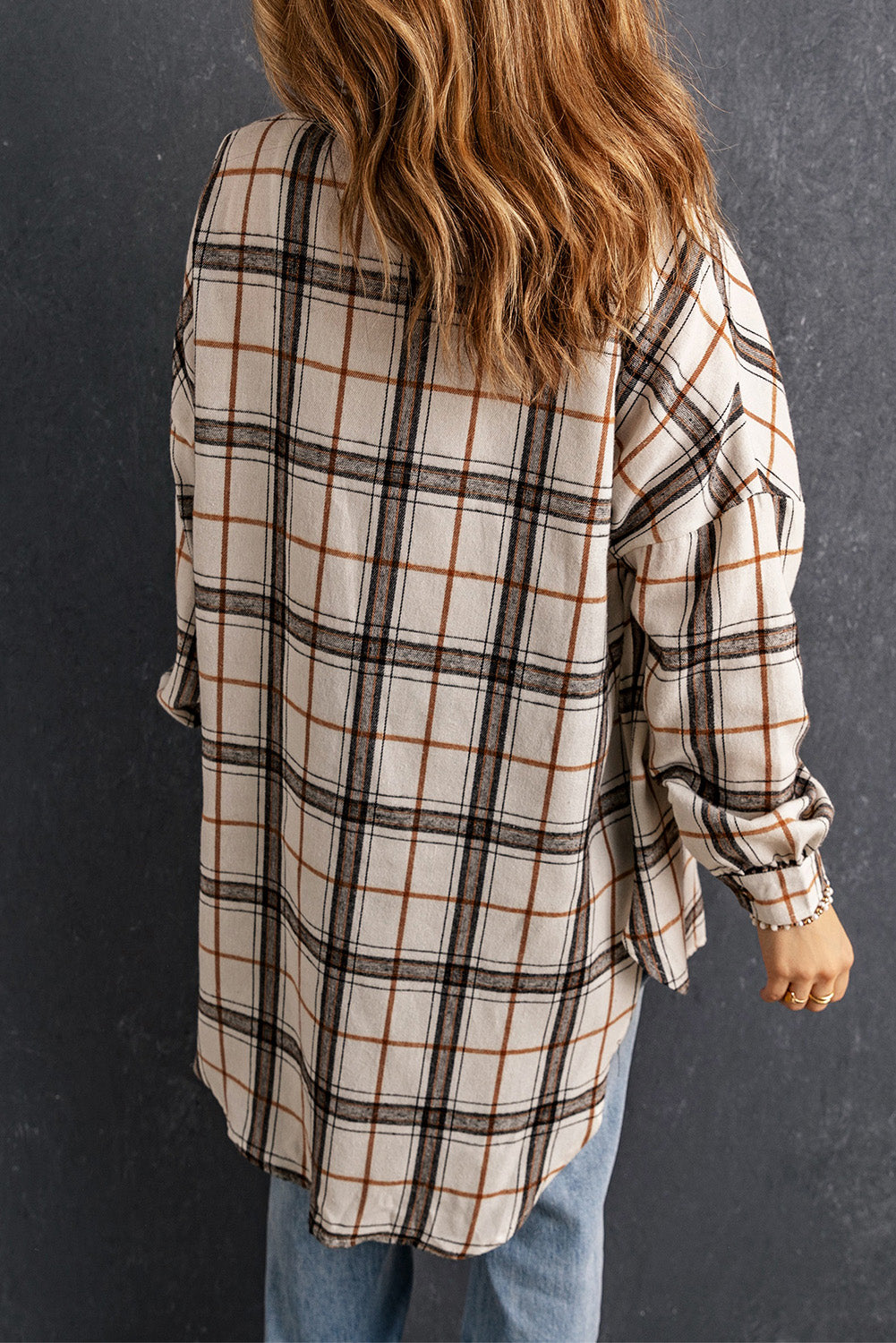 Women's Oversized Plaid Pattern Shacket