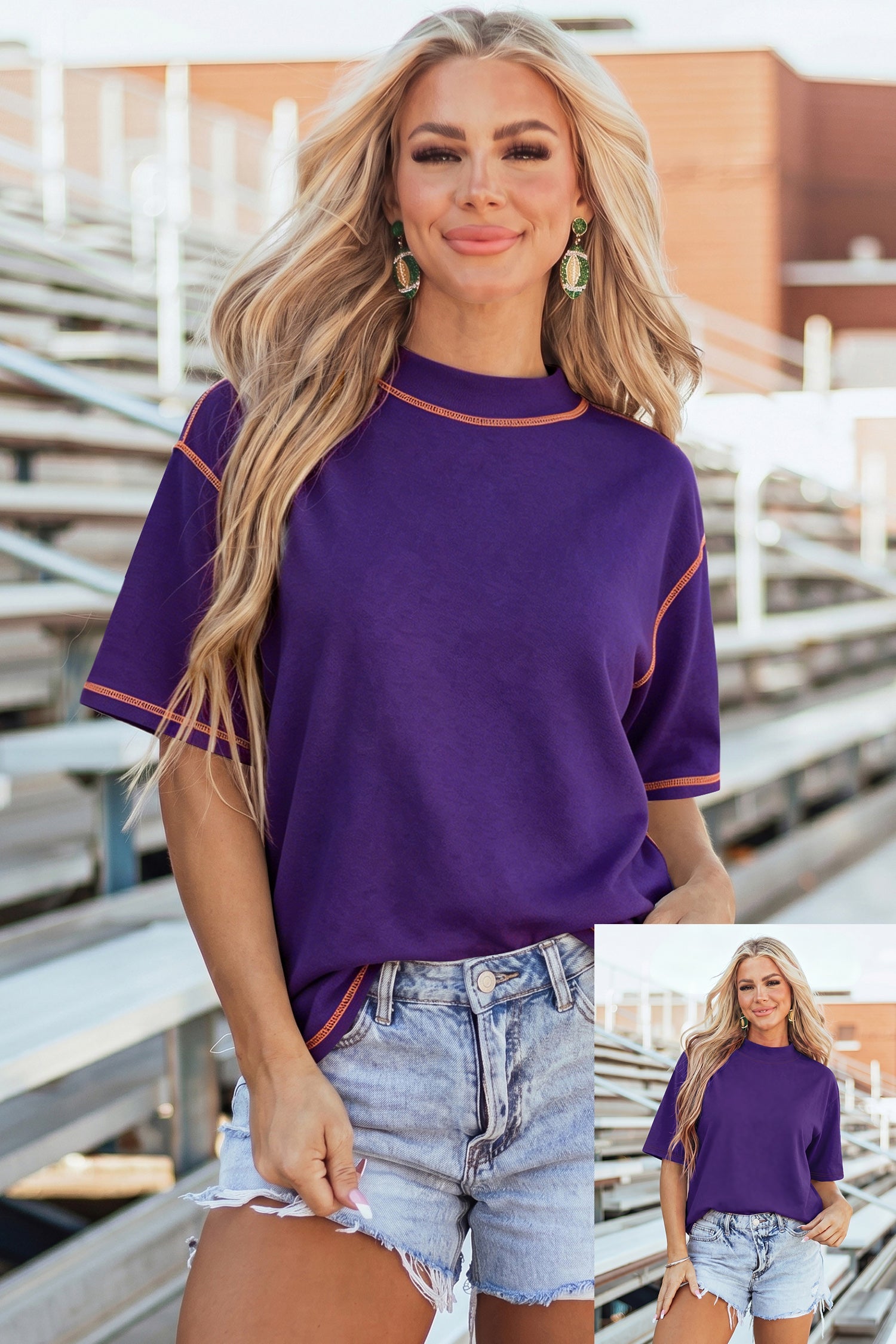 Reversible Contrast-Stitched T-Shirt