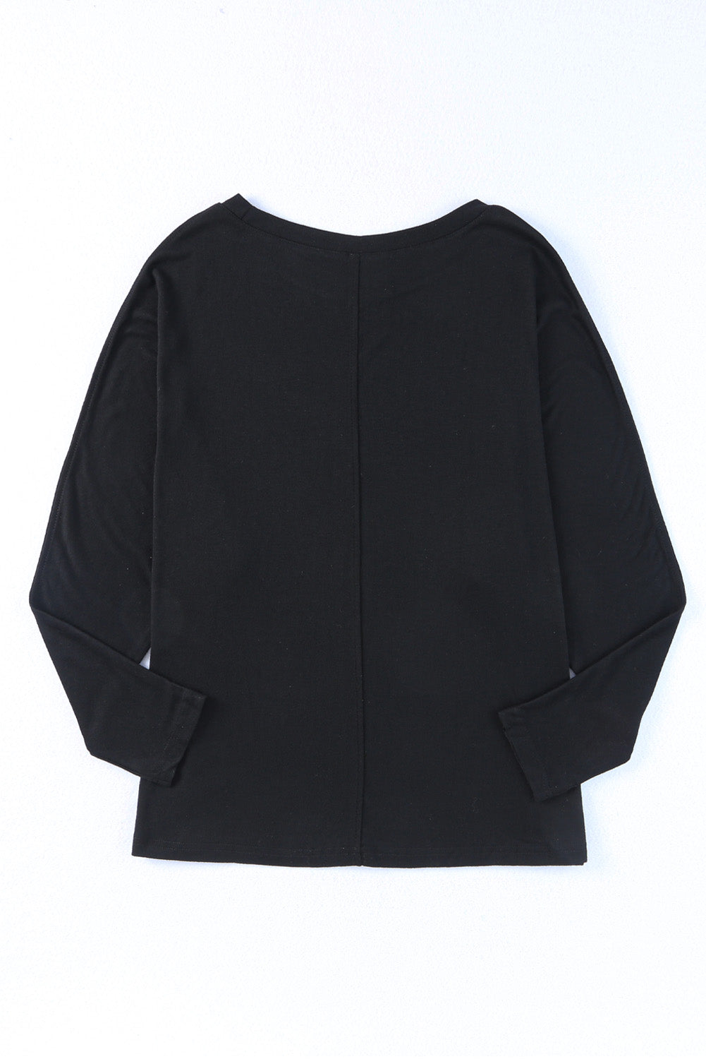 Women's Top Featuring Solid Color Long-Sleeve