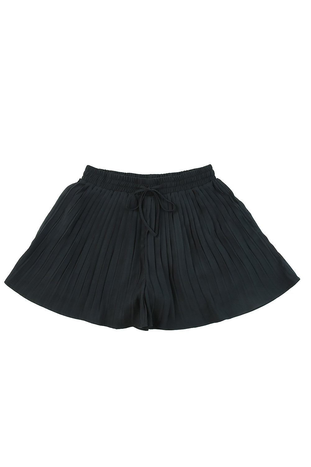 Women's Shorts with Drawcord Waist Flowy Pleat-Detail