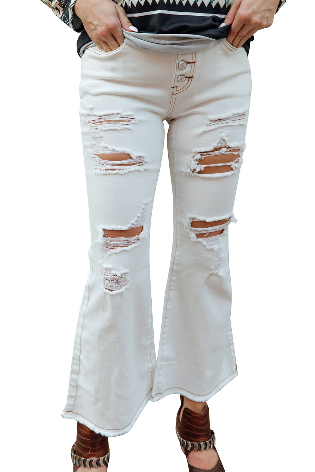 Flare Jeans for Women Light Washed Fly