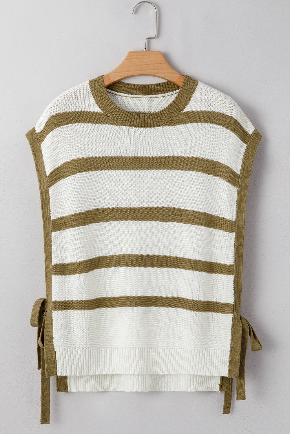 Side Tie Open Knit Top Knit Top