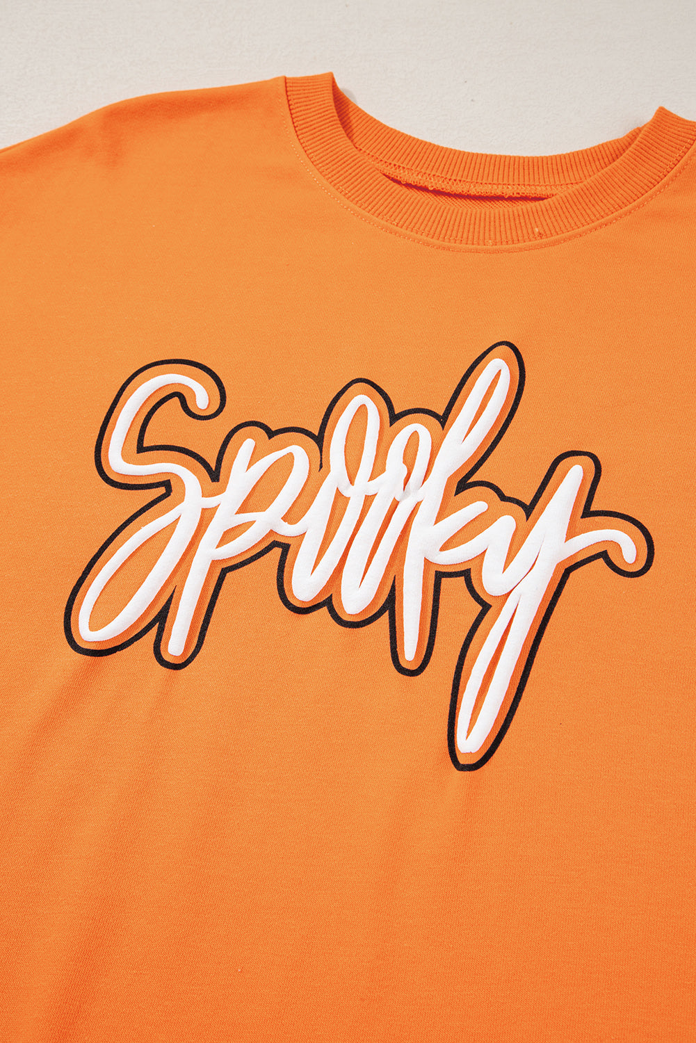 Spooky Graphic Halloween Crew-Neck Holiday Sweatshirt