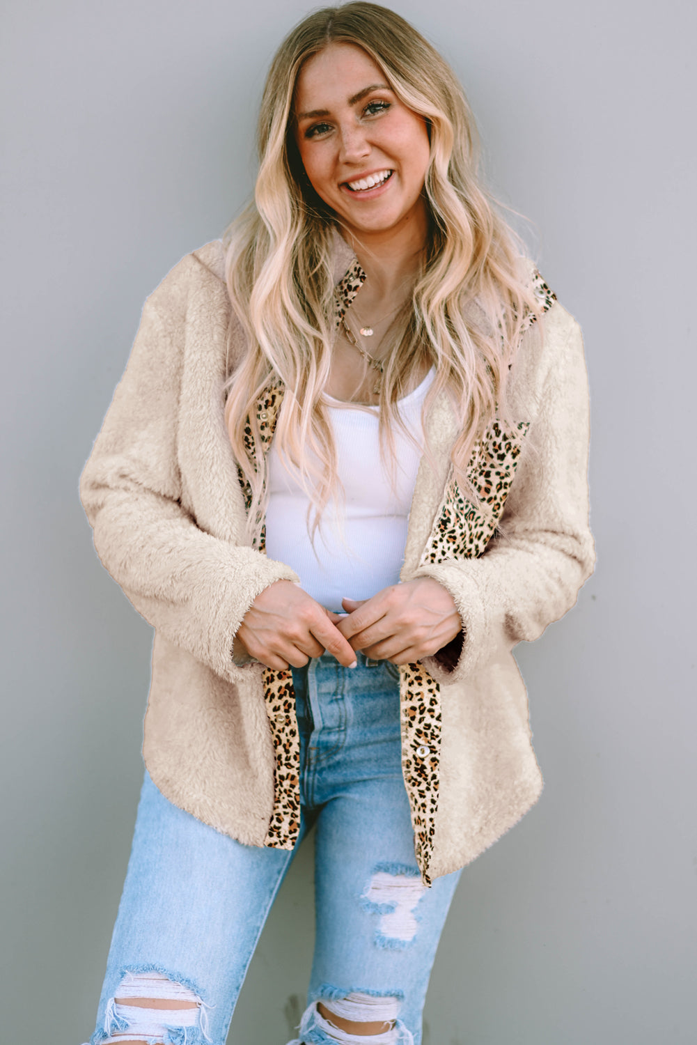Women's Patched Zipped Fleece Jacket