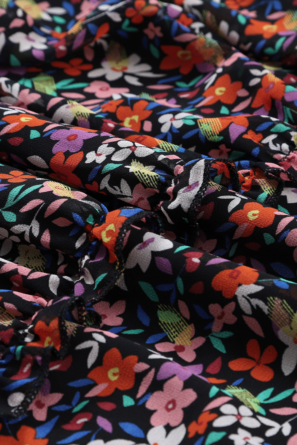 Women's Floral Dresses Featuring Wrapped V Neckline
