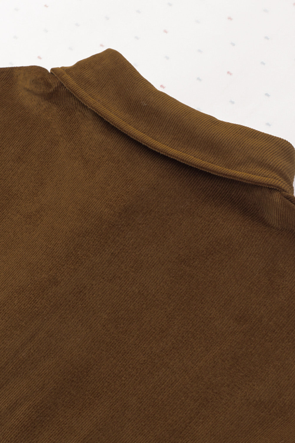 Women's Shirt Jacket Featuring Cord Plaid Patchwork