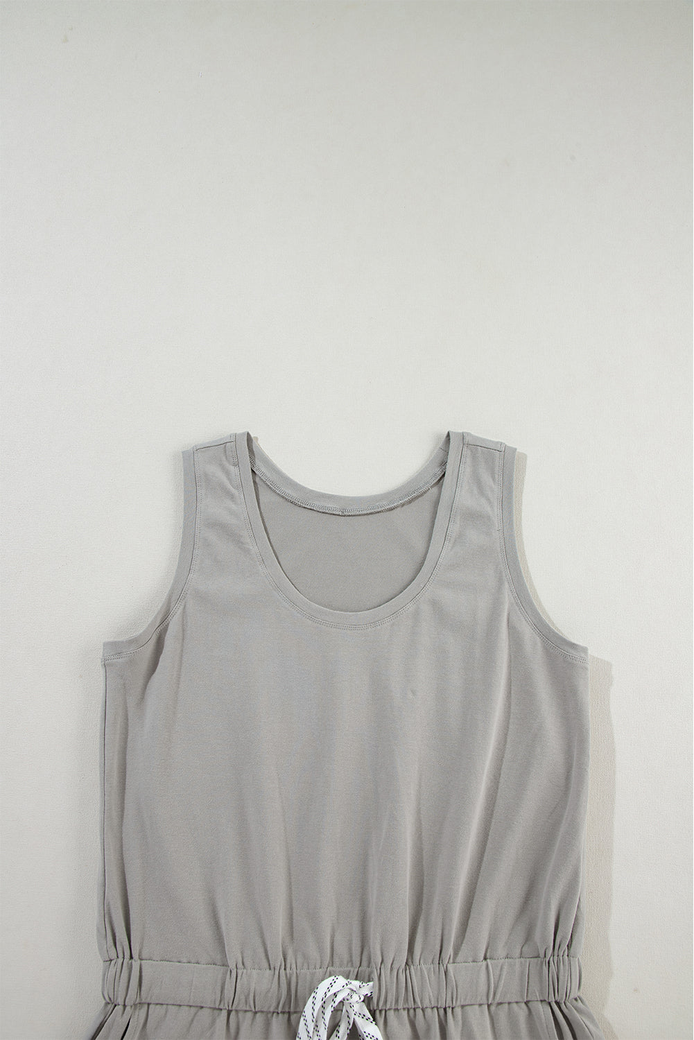 Women's Mini Dress Featuring Sleeveless Drawcord Waist